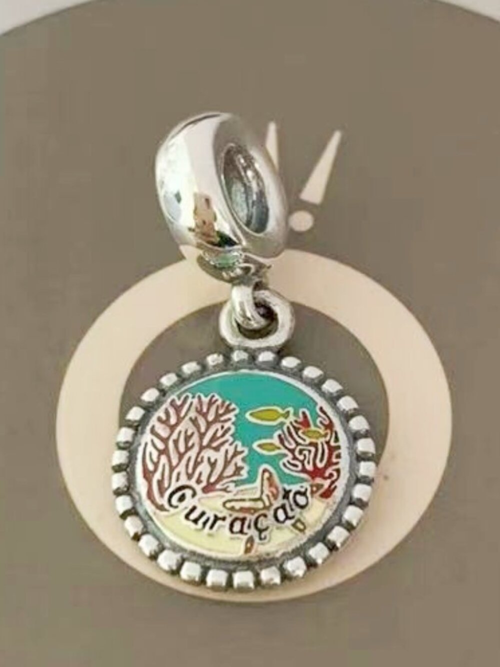 Pandora Curacao Charm Caribbean Exclusive Charm Coral Fish Charm Travel Pendant